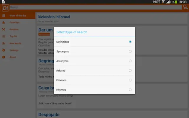 Dicionário inFormal android App screenshot 5