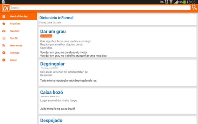 Dicionário inFormal android App screenshot 6